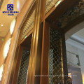 Commercial Rose Golden Color Glass Door Metal Frame